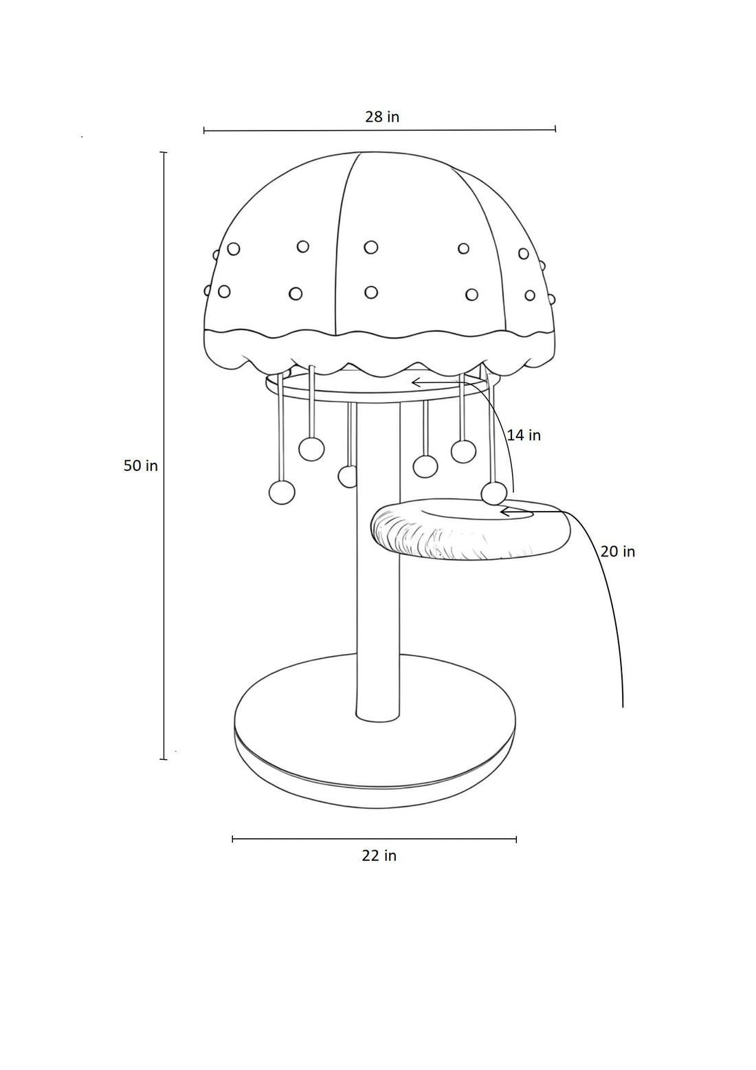 cat tree with lights