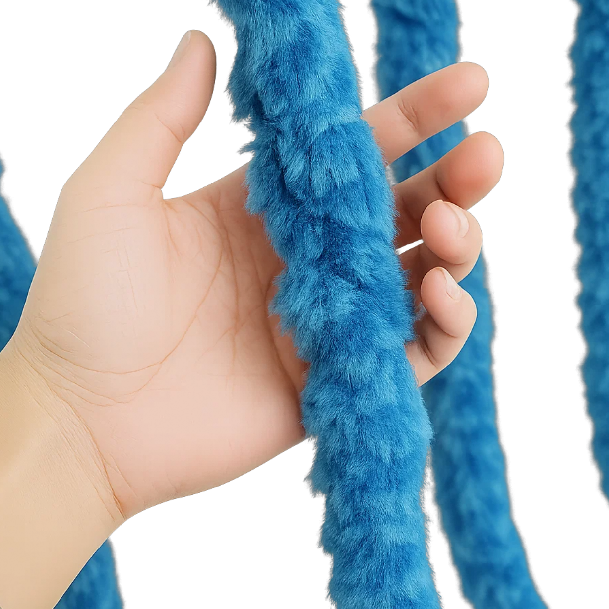 blue cat hanging toys