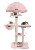 cat tree tower for large cats, with large perches