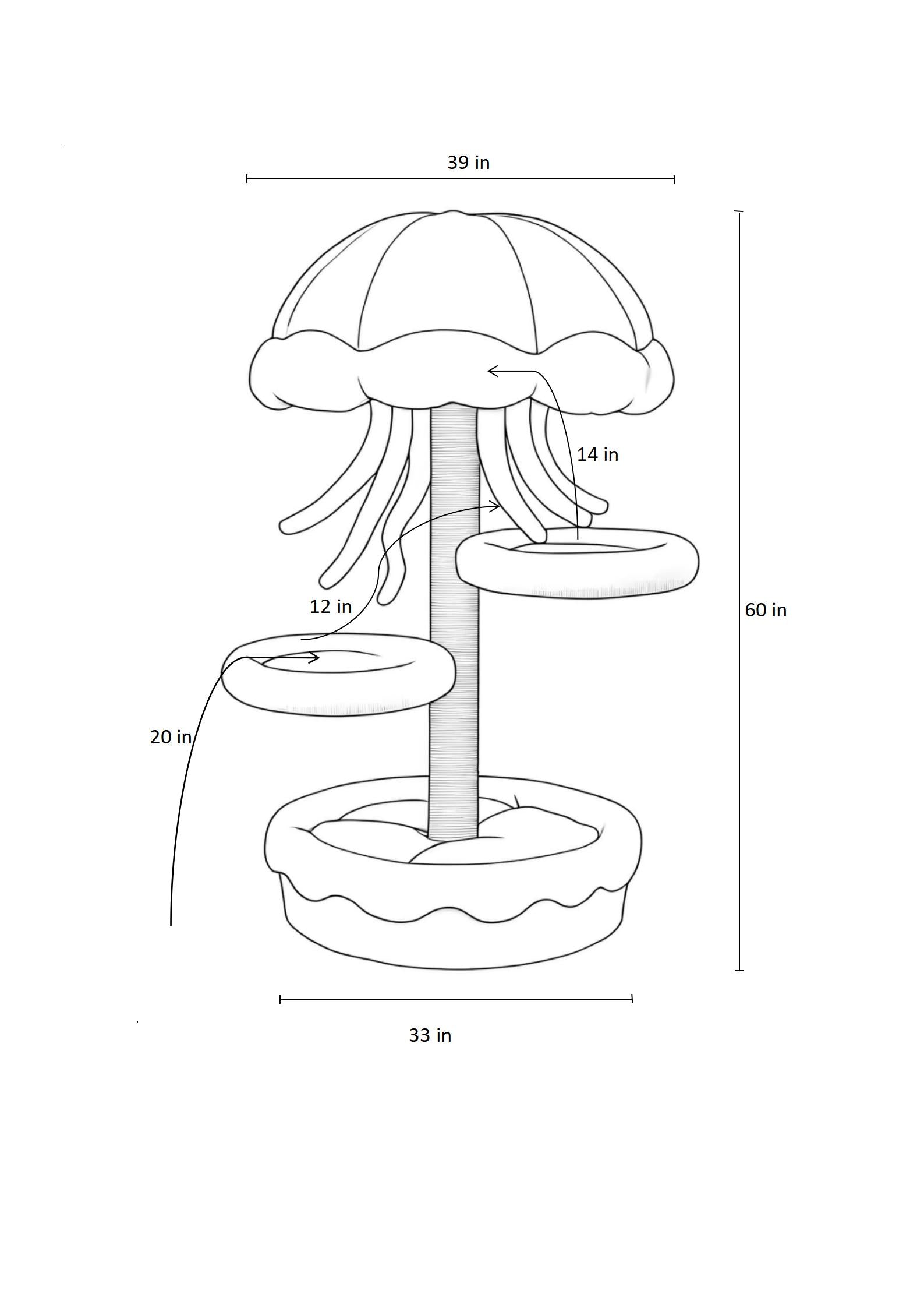 Cat tower large is specifically designed for cats.