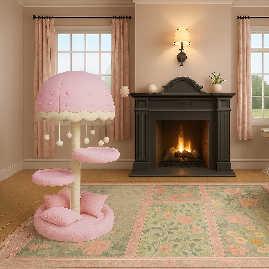 Cat tower for indoor cats, which can stimulate the cats' natural inclination to climb.