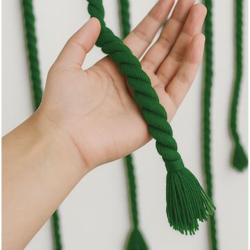 Unique green cotton rope cat tower toy