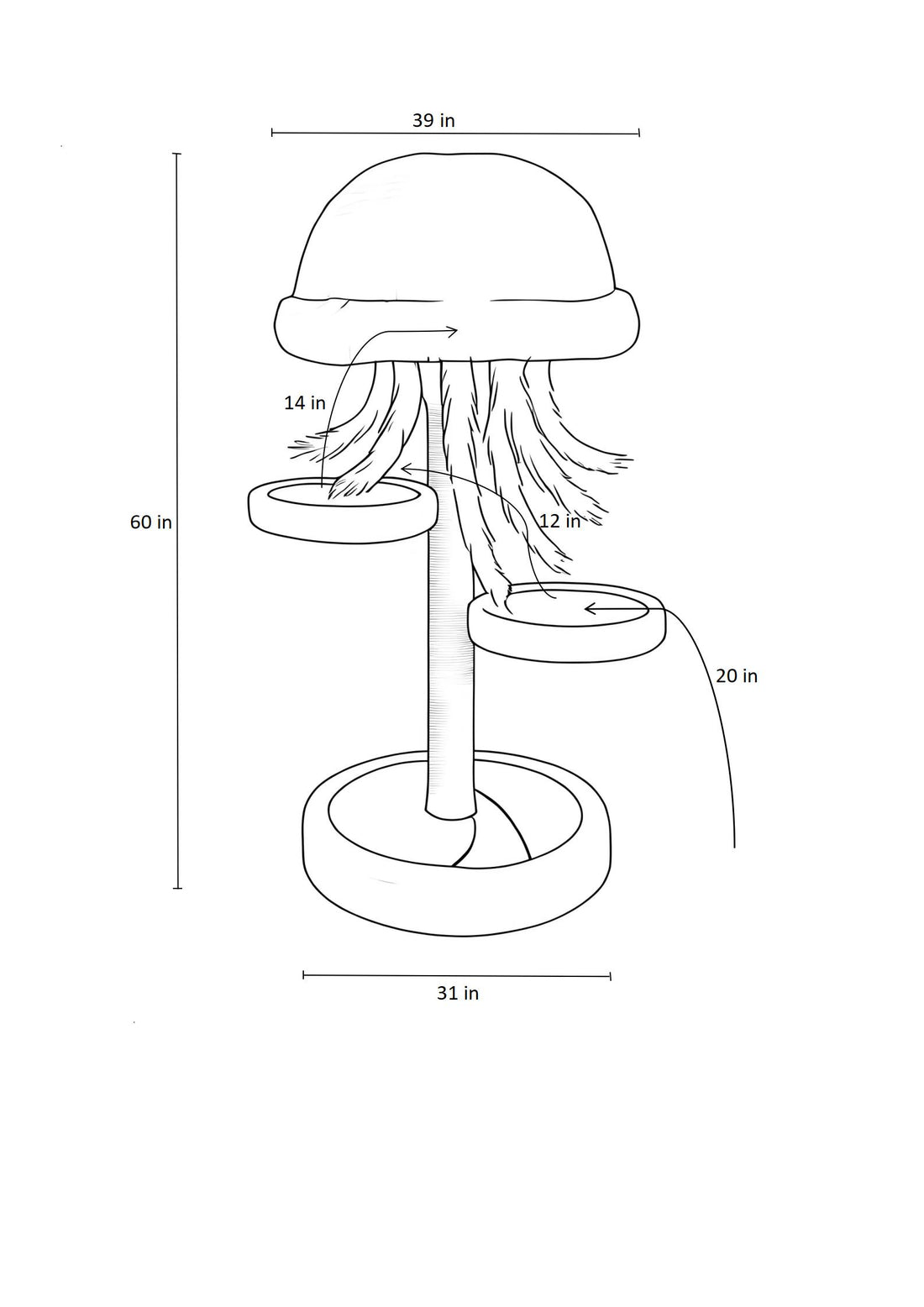 The black unique cat furniture is a high-quality wooden cat tree.