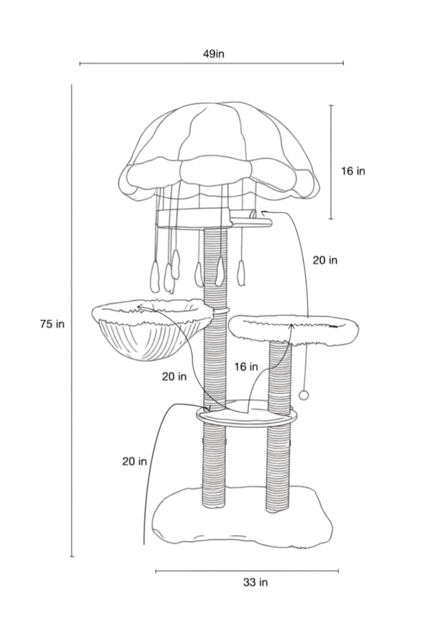 high-quality corner cat tree for large cats