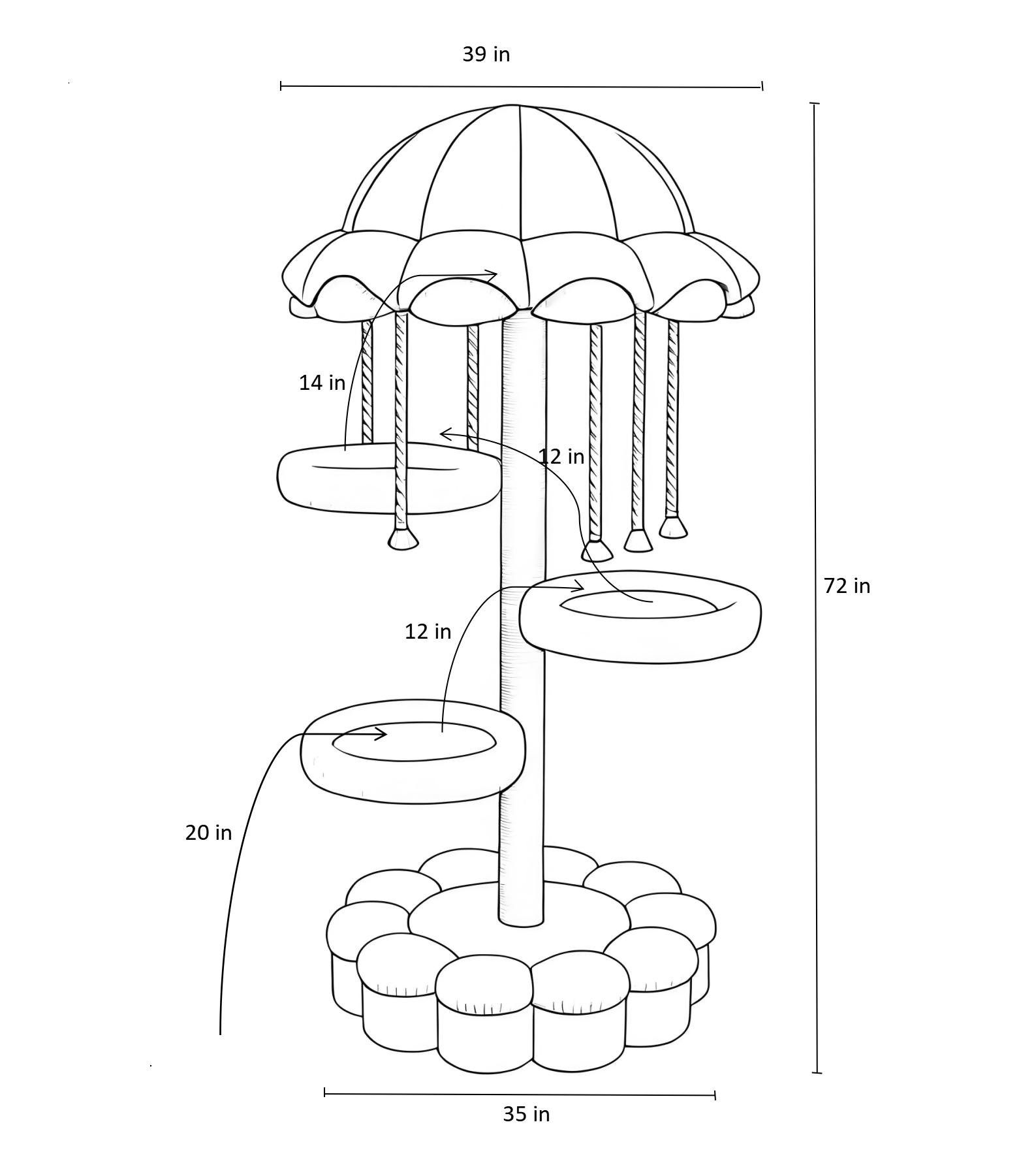 Elegant mid-century cat furniture, suitable for European-style decoration.