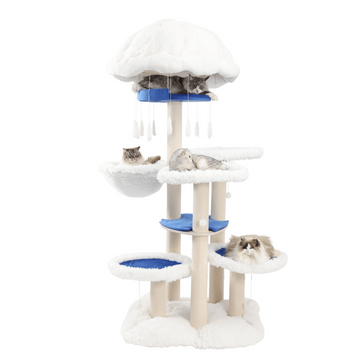 carpet cat tree for large cats with hammock