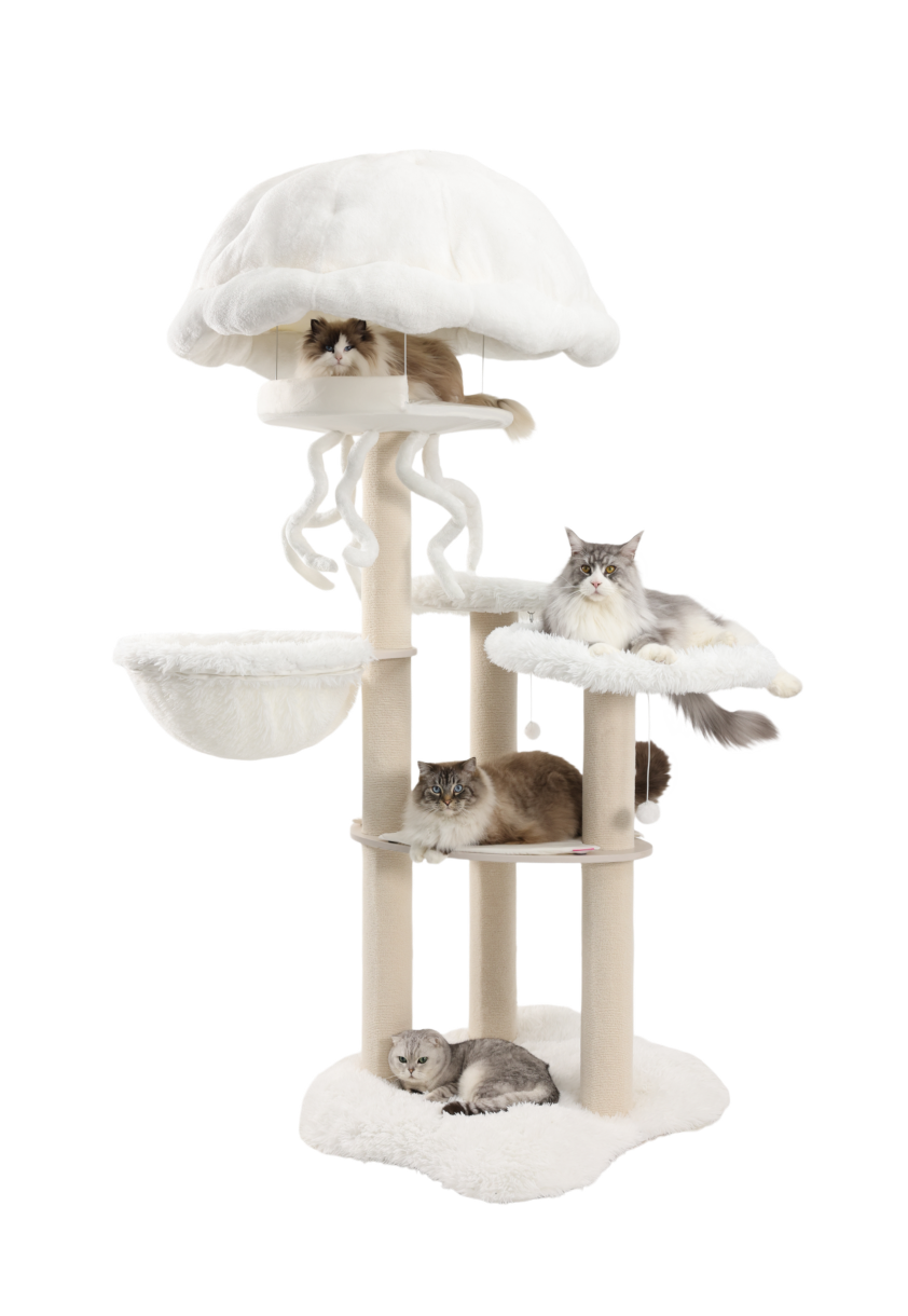 A detachable and easy-to-clean cat tree large cats