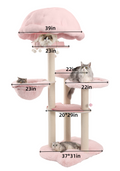 Pink, soft and comfortable big cat furniture