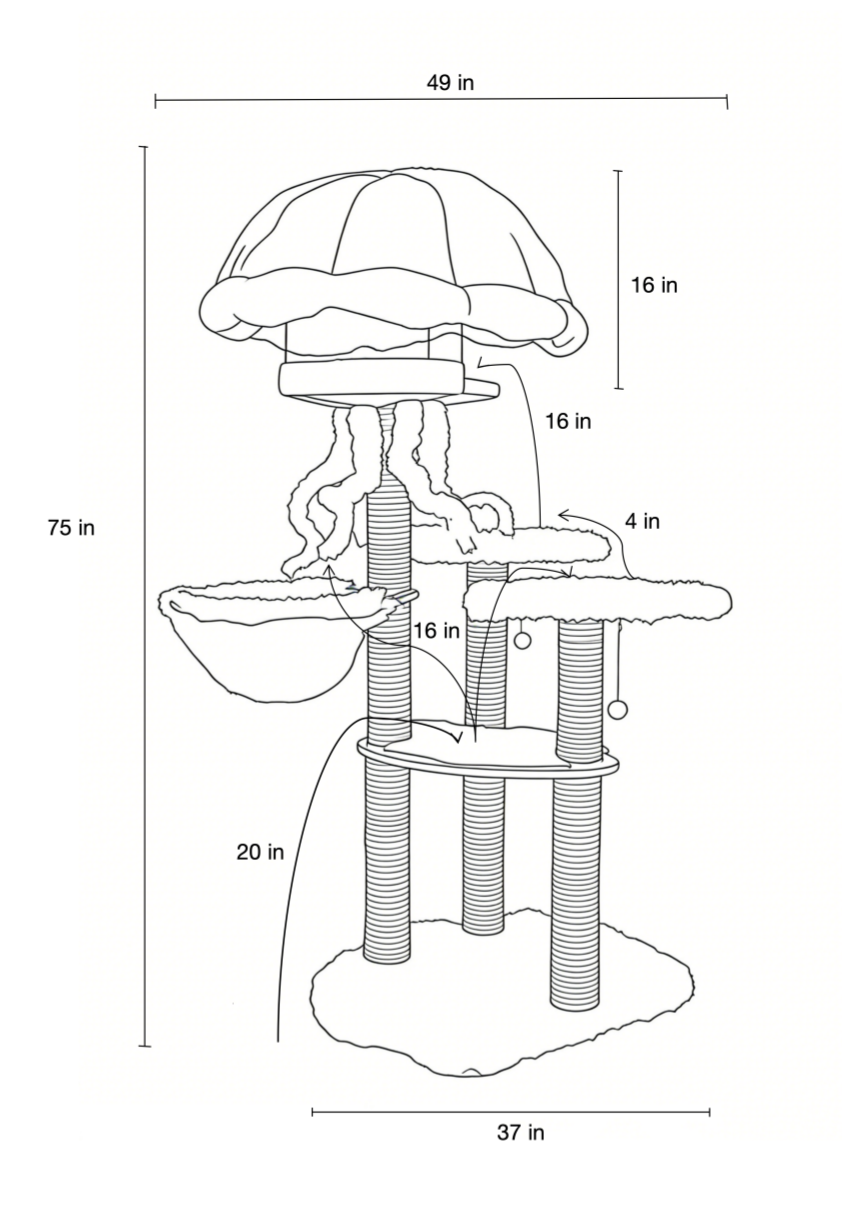 cat scratching tree for large cats