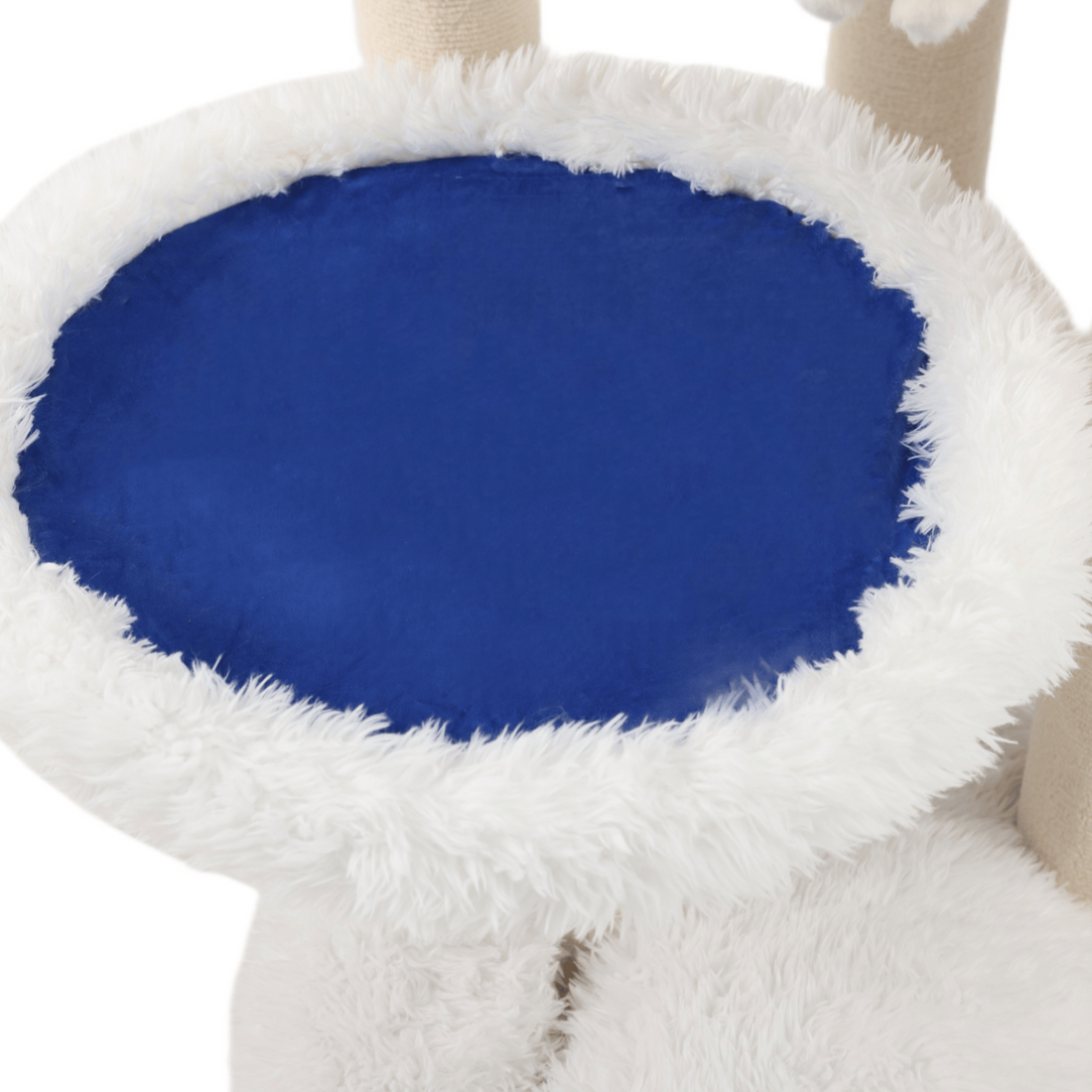 The blue and white color combination elegant cat tree, suitable for various home styles.