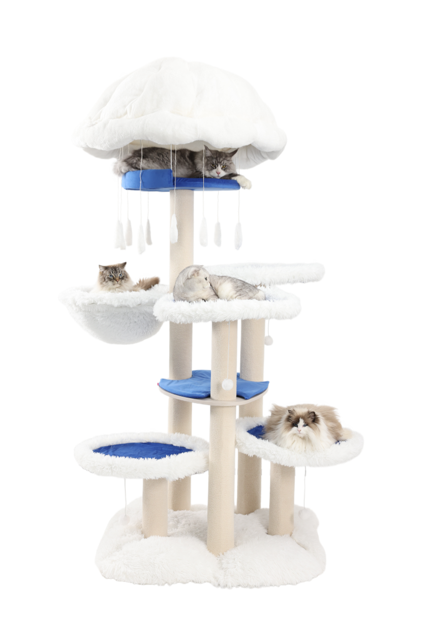 Soft and comfortable all-wood heavy-duty cat furniture