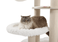 White detachable and washable cat tree for big cats
