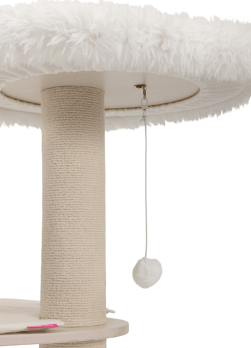 Cat tree for big cats, equipped with cat toy balls, providing multiple functions to meet the needs of cats.