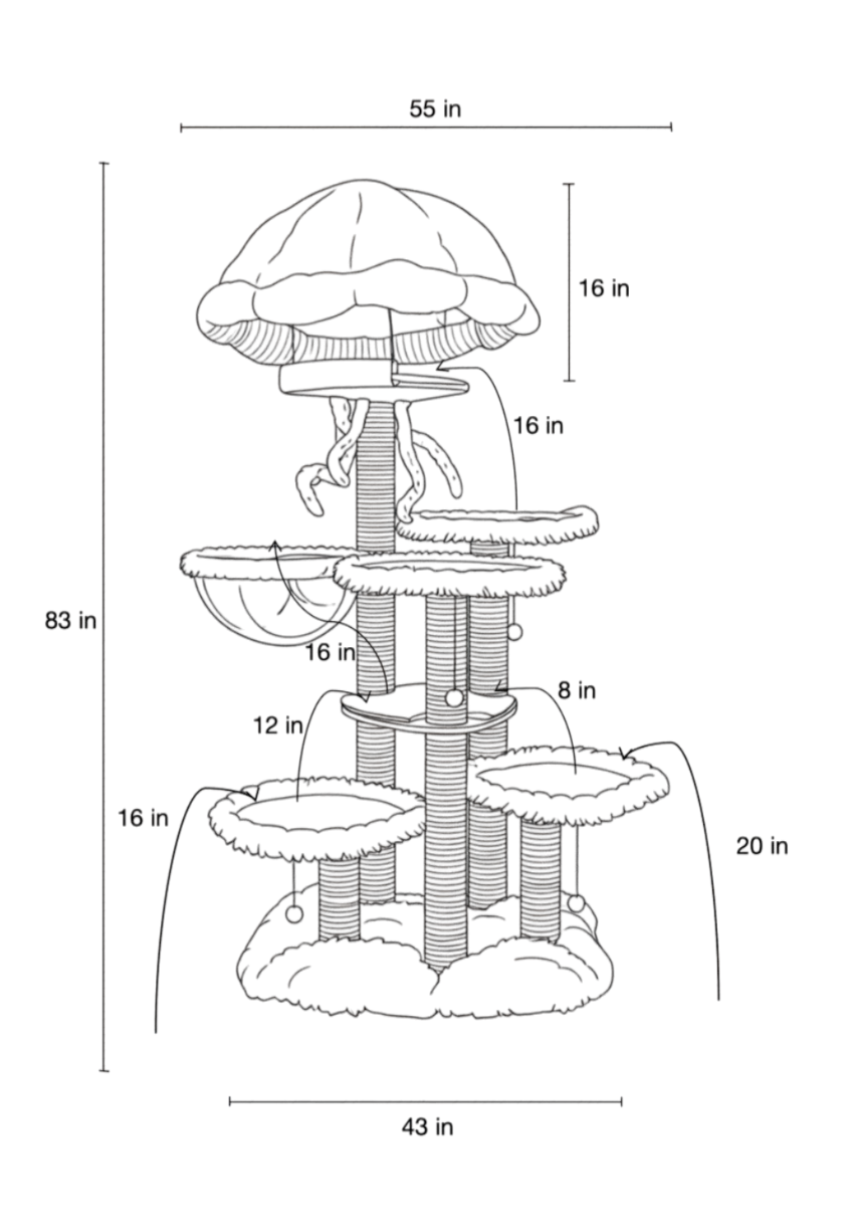 heavy duty cat tower for large cats