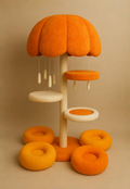 modern wooden cat tree
