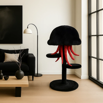 Jellyfish-shaped unique cat condos - the most wonderful artistic furniture.