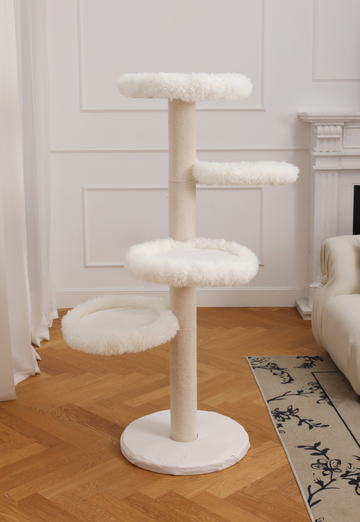 Simple and stylish multi-functional tall cat scratcher