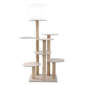 A sturdy and stable cat scratching post for large cats