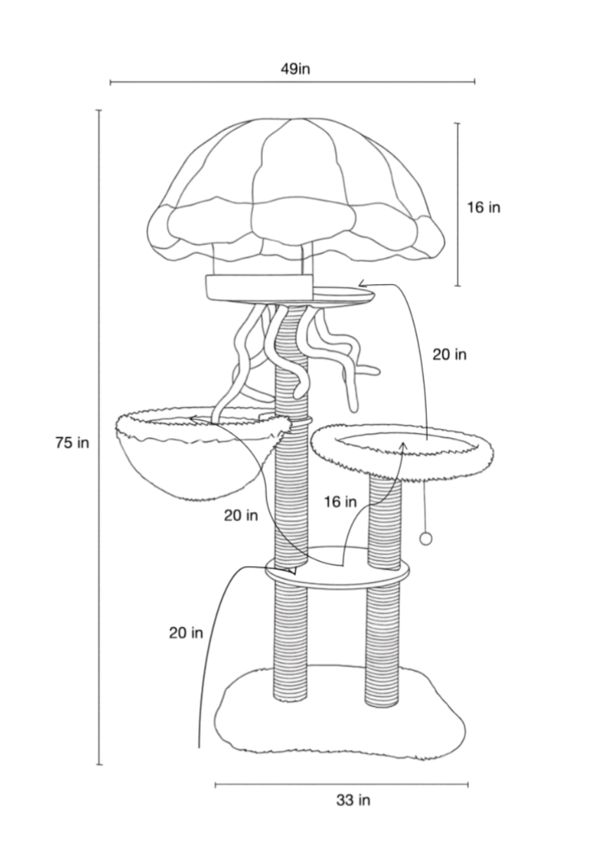 short cat trees for large cats