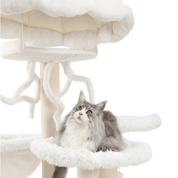 white maine coon tower for large cats